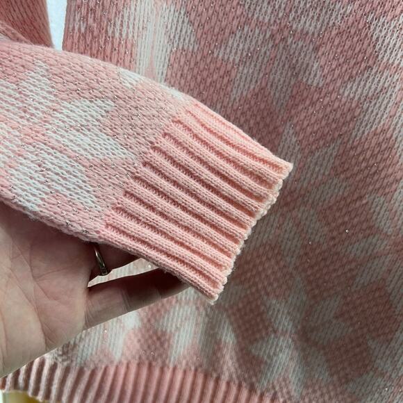 Vintage Jolie Baby Pink White Snowflake Pullover Jumper Sweater - Picture 3 of 6